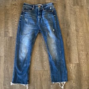 LOFT high-waist straight crop jeans